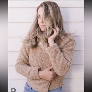 LC Lauren Conrad Sherpa Moto Jacket